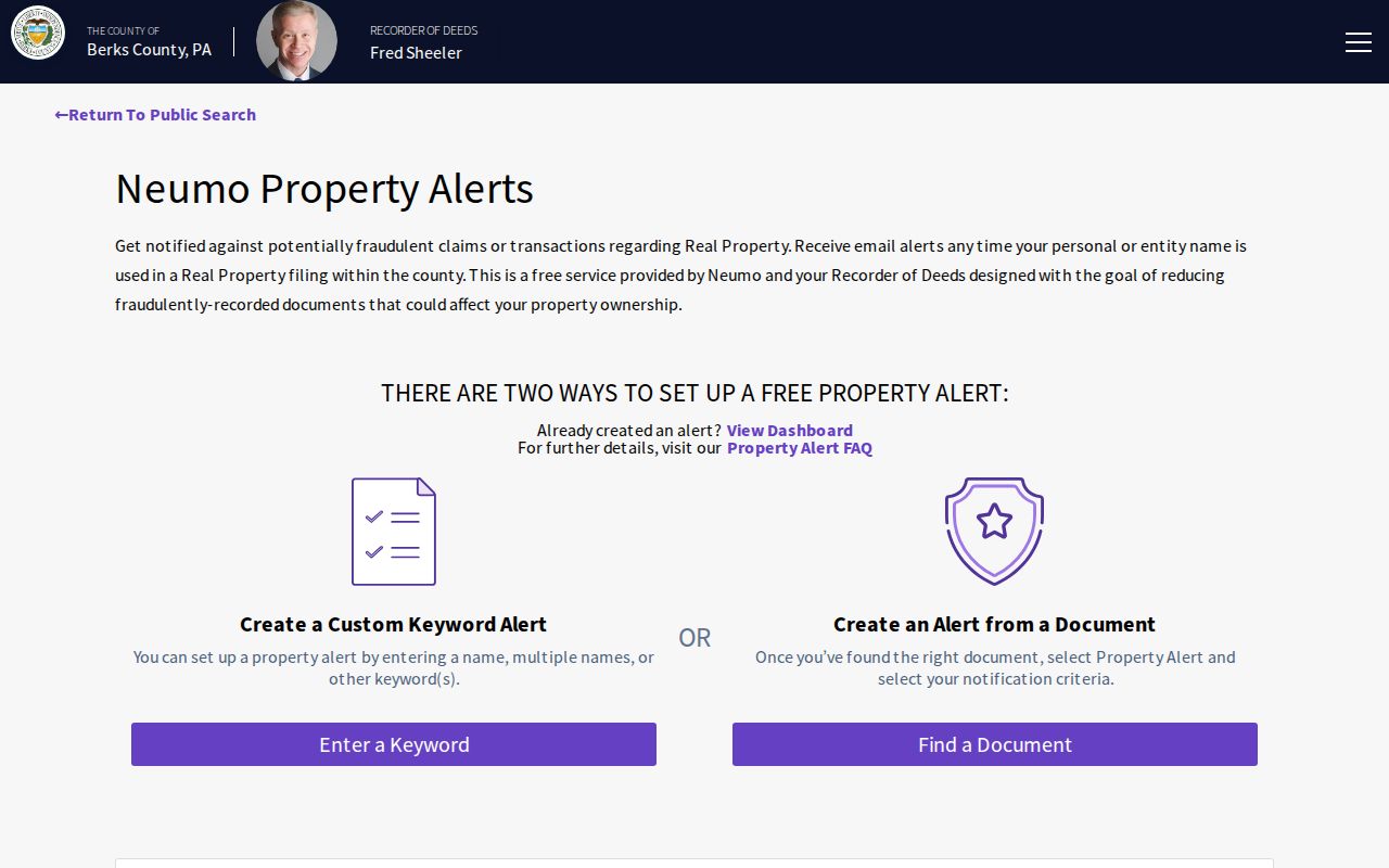 Exeter Township neighbors property alert for Berks County filings