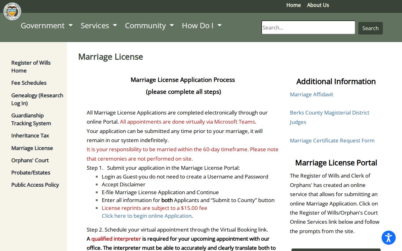 Exeter Township past residents research using Berks marriage-license process information